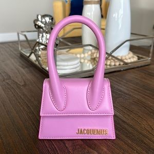 Jacquemus Le Chiquito Leather Top-Handle Bag Purse Pink